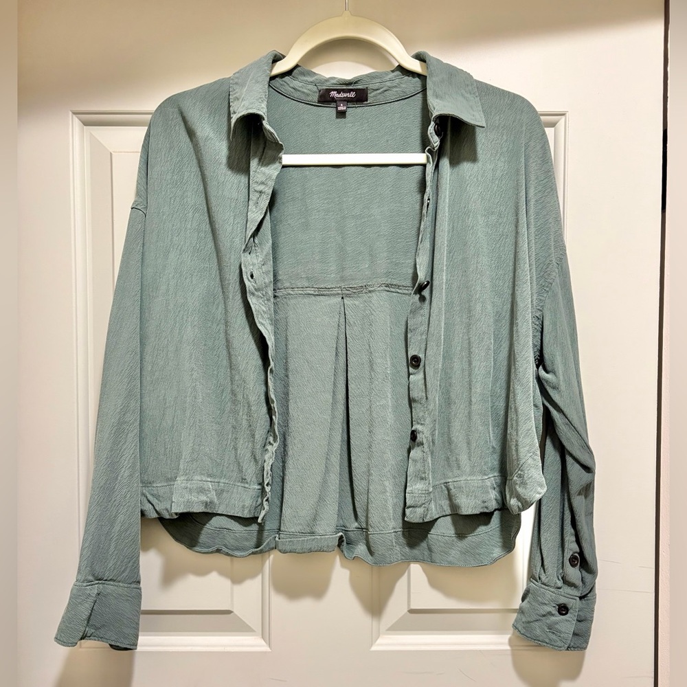 Madewell Sage Button-Down Shirt - Picture 3 of 5